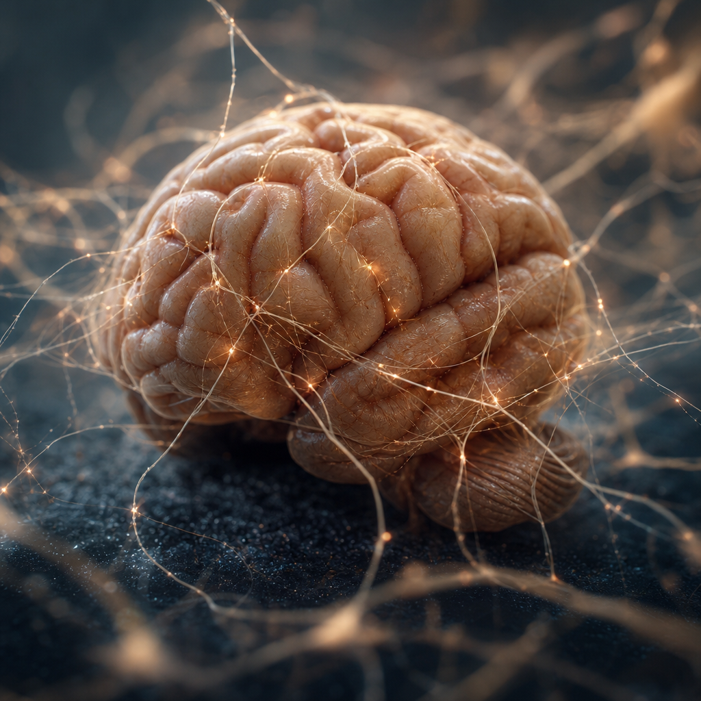 Brain neural connections morphing and changing