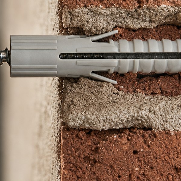 Rawlplug anchor demonstrating wall grip technique — detail