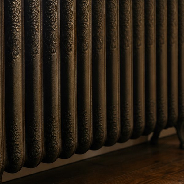 Heating radiator system pipes close-up — detail