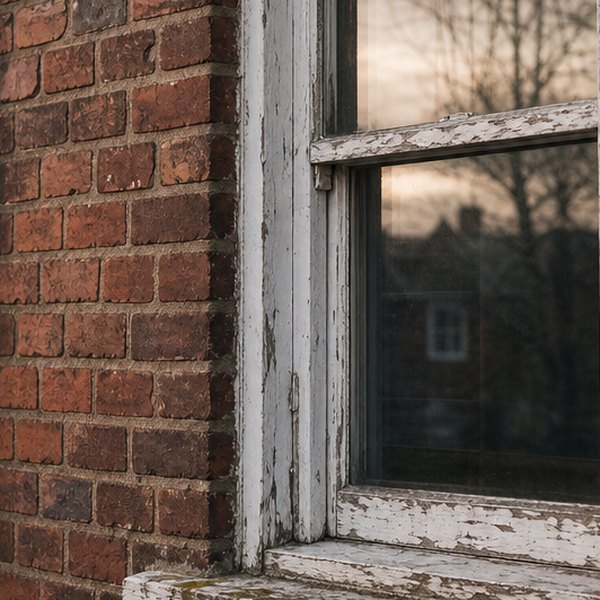 old house window not efficient energy — detail